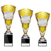 X Factors Silver & Gold Trophy Cup | Heavy Marble Base | 215mm | S7