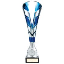 Ranger Premium Silver & Blue Trophy Cup | Marble Base | 300mm | E1408D
