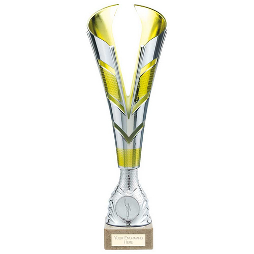 Ranger Premium Silver & Gold Trophy Cup | Marble Base | 300mm | G9