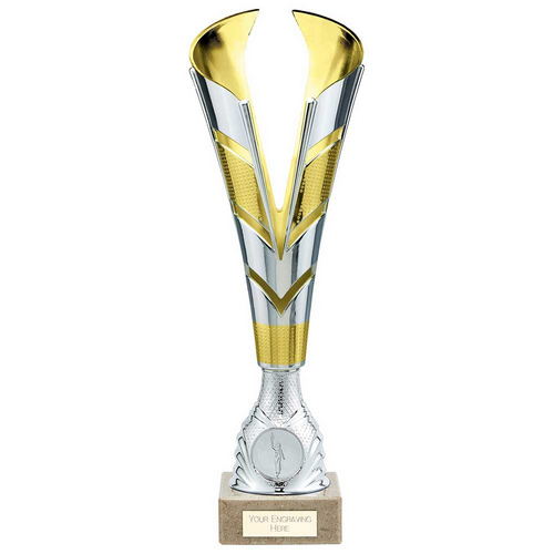 Ranger Premium Silver & Gold Trophy Cup | Marble Base | 310mm | G25