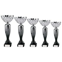 Eruption Silver Trophy Cup | Platinum & Carbon Black | 245mm | E1408A