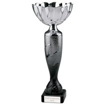 Eruption Silver Trophy Cup | Platinum & Carbon Black | 355mm | E1408G