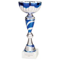 Omega Trophy Cup | Silver & Blue | 230mm | S7