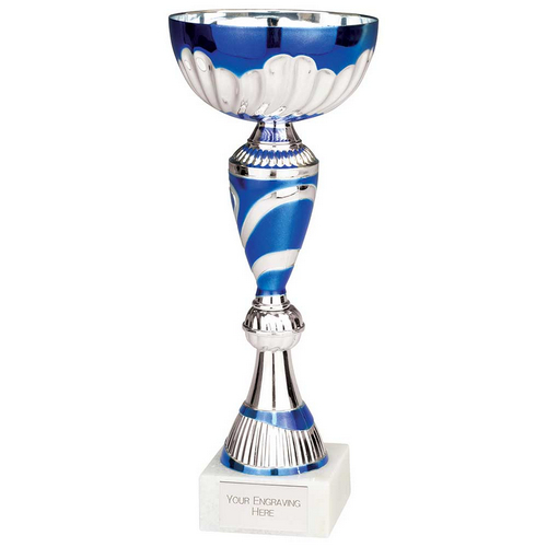 Omega Trophy Cup | Silver & Blue | 250mm | S7