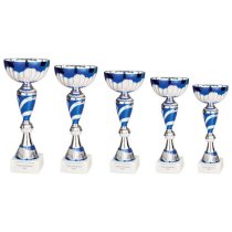 Omega Trophy Cup | Silver & Blue | 320mm | E1408E