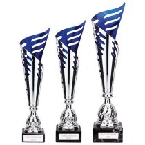 Atlantis Silver & Blue Laser Trophy Cup | 385mm |