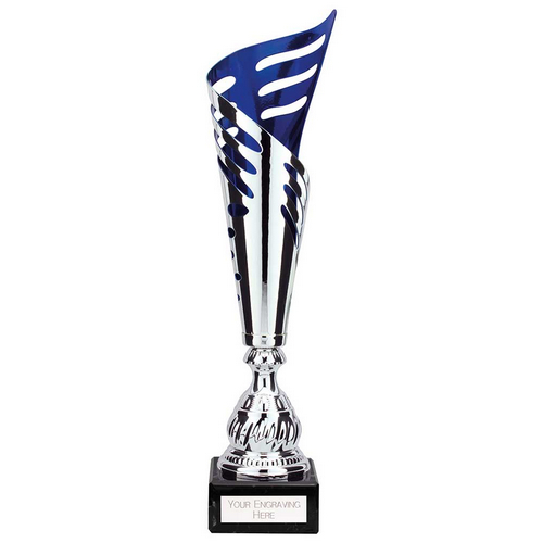 Atlantis Silver & Blue Laser Trophy Cup | 410mm |