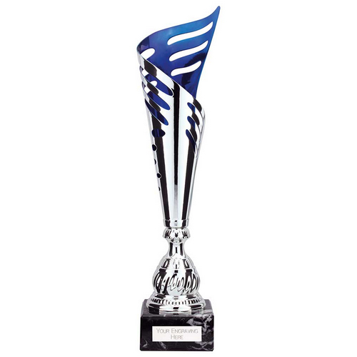 Atlantis Silver & Blue Laser Trophy Cup | 470mm |