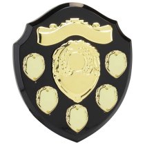 Mountbatten Annual Presentation Shield | Black & Gold | 5yr Dates | 205mm |