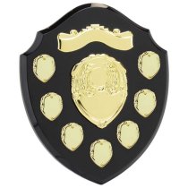 Mountbatten Annual Presentation Shield | Black & Gold | 7yr Dates | 255mm |