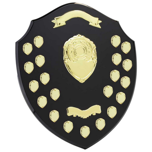 Mountbatten Annual Presentation Shield | Black & Gold | 21yr dates | 455mm |