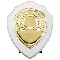 Reward Replica Shield | Arctic White & Gold | 125mm |