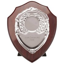 Reward Replica Shield | Mahogany & Silver | 100mm |