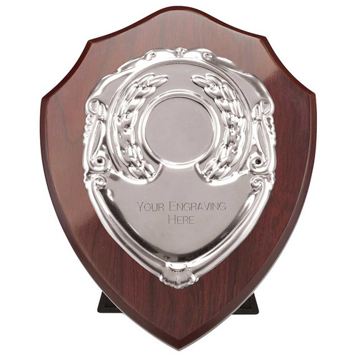 Reward Replica Shield | Mahogany & Silver | 125mm |