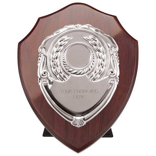 Reward Replica Shield | Mahogany & Silver | 150mm |