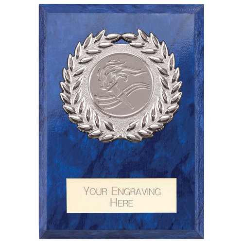 Reward Wreath Plaque | Azure Blue | 80x60mm |