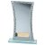 Eternal Engraved Glass Trophy | Blue & Cracked Silver | 165mm | G7 - CR24366A