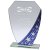 Starlight Hex Jade Engraved Glass Trophy | Blue | 165mm | G7 - CR24367A