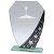 Starlight Hex Jade Engraved Glass Trophy | Black | 165mm | G7 - CR24368A