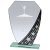 Starlight Hex Jade Engraved Glass Trophy | Black | 185mm | G7 - CR24368B