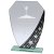 Starlight Hex Jade Engraved Glass Trophy | Black | 205mm | G7 - CR24368C