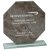 Quarry Marble Jade Engraved Glass | Octagon | Black | 165mm | G24 - CR24370B