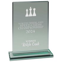 Kraken Jade Engraved Glass Trophy | 175mm | G25