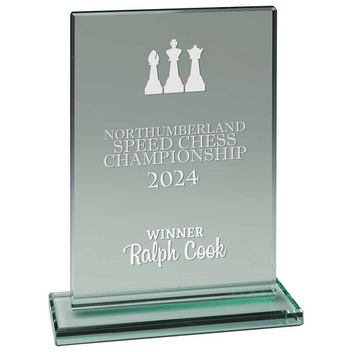 Kraken Jade Engraved Glass Trophy | 175mm | G25