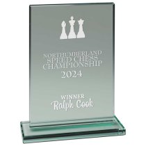 Kraken Jade Engraved Glass Trophy | 200mm | G25