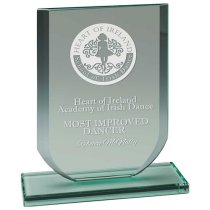 Zenith Jade Engraved Glass Trophy | 140mm | G9