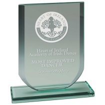 Zenith Jade Engraved Glass Trophy | 170mm | G25