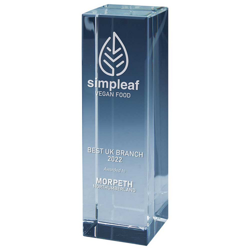 Metropolis Engraved Crystal Trophy | 150mm | G24