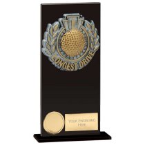 Euphoria Hero Longest Drive Glass Trophy | Jet Black | 180mm |