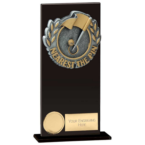 Euphoria Hero Nearest Pin Glass Trophy | Jet Black | 180mm |