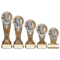 Ikon Goof Balls Bunkered Golf Trophy | Antique Silver & Gold | 200mm | G24
