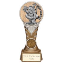 Ikon Goof Balls In The Water Golf Trophy | Antique Silver & Gold | 175mm | G24