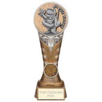 Ikon Goof Balls In The Water Golf Trophy | Antique Silver & Gold | 200mm | G24