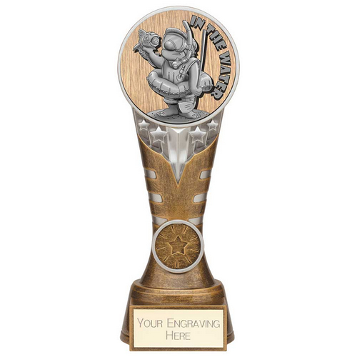 Ikon Goof Balls In The Water Golf Trophy | Antique Silver & Gold | 200mm | G24