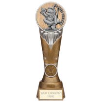 Ikon Goof Balls In The Water Golf Trophy | Antique Silver & Gold | 225mm | G24