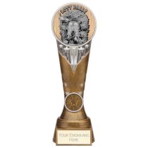 Ikon Goof Balls Lost Balls Golf Trophy | Antique Silver & Gold | 225mm | G24