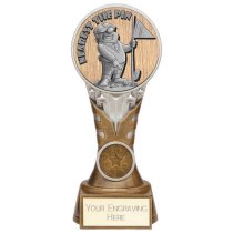 Ikon Goof Balls Nearest The Pin Golf Trophy | Antique Silver & Gold | 175mm | G24