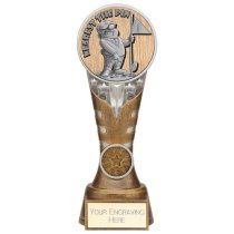 Ikon Goof Balls Nearest The Pin Golf Trophy | Antique Silver & Gold | 200mm | G24