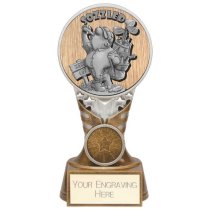 Ikon Goof Balls Sozzled Golf Trophy | Antique Silver & Gold | 150mm | G24