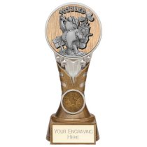 Ikon Goof Balls Sozzled Golf Trophy | Antique Silver & Gold | 175mm | G24