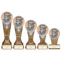 Ikon Goof Balls Sozzled Golf Trophy | Antique Silver & Gold | 225mm | G24