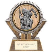 Apex Goof Balls Bandit Golf Trophy | Antique Gold & Silver | 130mm | G25