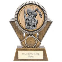 Apex Goof Balls Bandit Golf Trophy | Antique Gold & Silver | 155mm | G25