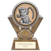 Apex Goof Balls Bunkered Golf Trophy | Antique Gold & Silver | 155mm | G25
