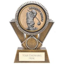 Apex Goof Balls Longest Drive Golf Trophy | Antique Gold & Silver | 155mm | G25