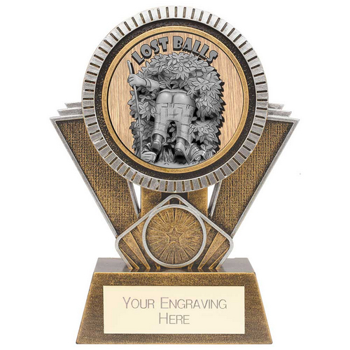 Apex Goof Balls Lost Balls Golf Trophy | Antique Gold & Silver | 155mm | G25